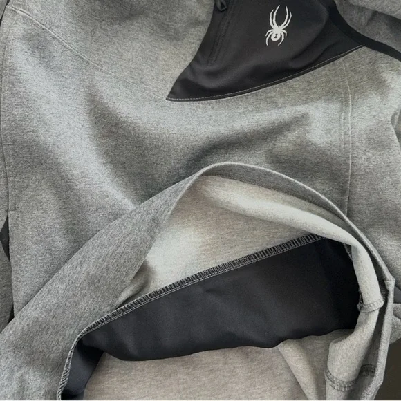 Men’s Spyder Heavyweight Pullover ProWeb Active 1/4 Zip Hoodie - Picture 10 of 15